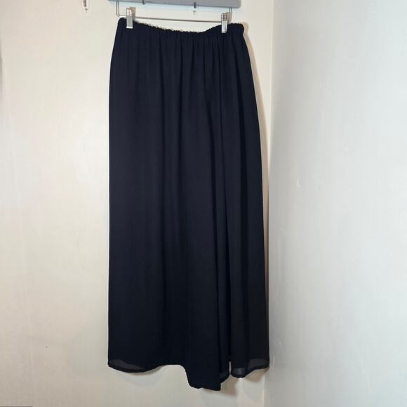 Vintage Bruno Pisano Full Length Flowy Maxi Skirt Size S Black Boho Made in USA - Picture 2 of 8